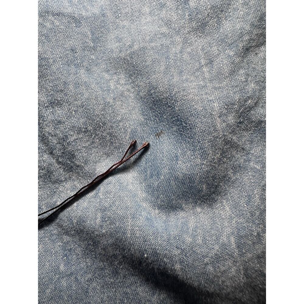 MPH Collection Blue Denim Shirt Dress S Collared Button Front Pockets Knee - Picture 8 of 9